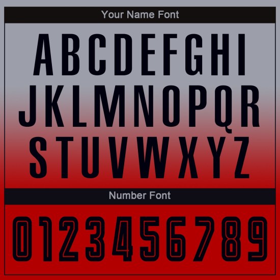 Mode Sublimatie Lange Uniform Zwart-Rood Aangepaste Grijze Fade Mouw Jersey Voetbal Mode Sublimatie Lange Uniform Zwart-Rood Aangepaste Grijze Fade Mouw Jersey Voetbal