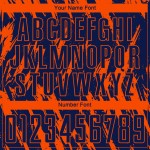 Sublimatie Marineblauw Voetbal Oranje Aangepast Uniform Jersey