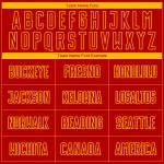 Aangepast shirt met gouden uniform en rode voetbalsublimatie Aangepast shirt met gouden uniform en rode voetbalsublimatie