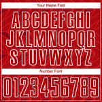 Sublimatie Uniform Voetbalshirt Rood Aangepast Wit