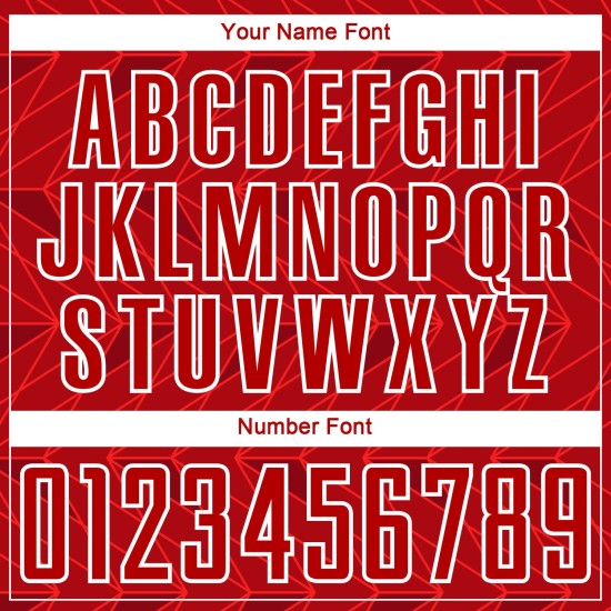 Sublimatie Uniform Voetbalshirt Rood Aangepast Wit