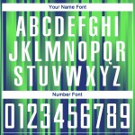 Groen Neon Aangepast Wit-Koninklijk Sublimatie Uniform Jersey Voetbal Groen Neon Aangepast Wit-Koninklijk Sublimatie Uniform Jersey Voetbal