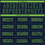 Marineblauw shirt op maat gemaakt groen uniform voetbal sublimatie neon