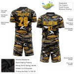 Jersey Custom Voetbaluniform Figuur Sublimatie Goud Goud-Oud Jersey Custom Voetbaluniform Figuur Sublimatie Goud Goud-Oud