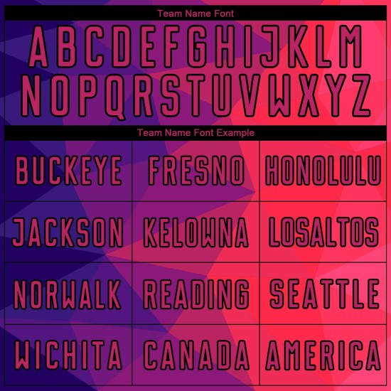 Geometrisch uniform sublimatie rood-zwarte vormen paars voetbalshirt op maat Geometrisch uniform sublimatie rood-zwarte vormen paars voetbalshirt op maat