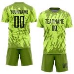 Jersey Groen Zwart-Olijf Custom Neon Voetbaluniform Sublimatie Jersey Groen Zwart-Olijf Custom Neon Voetbaluniform Sublimatie