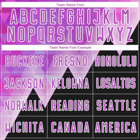 Voetbal Paars Patroon Zwart-Wit Aangepast Jersey Uniform Sublimatie Geometrisch Voetbal Paars Patroon Zwart-Wit Aangepast Jersey Uniform Sublimatie Geometrisch