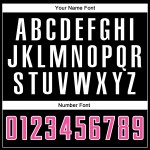 Mode roze-wit voetbal split shirt sublimatie zwart uniform op maat