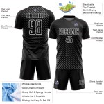Vormen Aangepaste Geometrische Sublimatie Uniform Voetbalshirt Zwart Wit Vormen Aangepaste Geometrische Sublimatie Uniform Voetbalshirt Zwart Wit