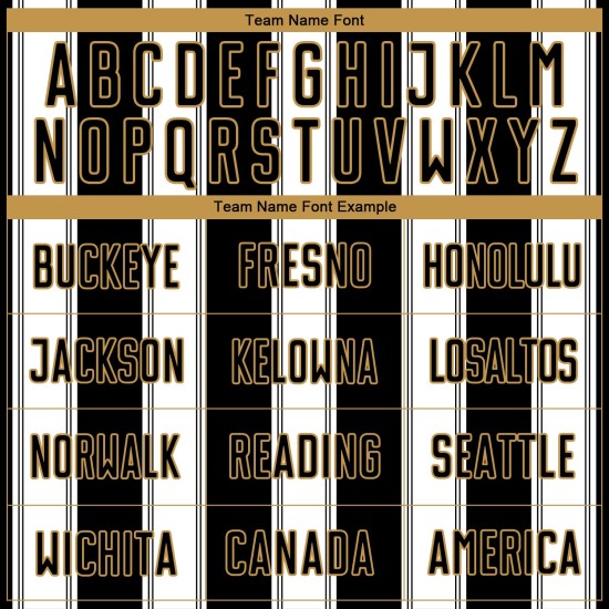 Goudkleurige uniforme lijn zwart wit oud voetbalshirt op maat sublimatie Goudkleurige uniforme lijn zwart wit oud voetbalshirt op maat sublimatie