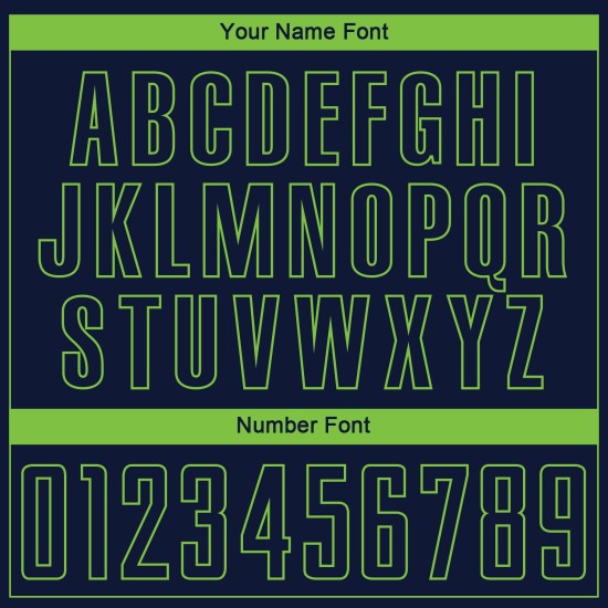 Marineblauw shirt op maat gemaakt groen uniform voetbal sublimatie neon