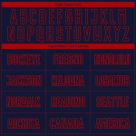 Marineblauw aangepast uniform shirt rood sublimatie voetbal Marineblauw aangepast uniform shirt rood sublimatie voetbal