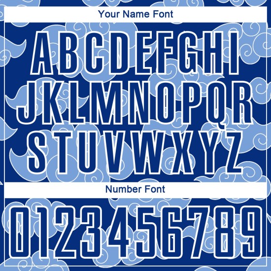 Uniform Sublimatie Patroon Wolken Voetbal Jersey Koninklijk Wit Aangepast