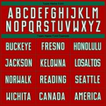 Wit-Kelly Groen Uniform Sublimatie Fade Jersey Voetbal Rode Krijtstreep Mode Aangepast