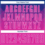 Diep roze-wit uniform Koninklijk shirt op maat gemaakt voetbal sublimatie Diep roze-wit uniform Koninklijk shirt op maat gemaakt voetbal sublimatie