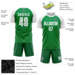 Wit aangepast groen uniform Kelly voetbal sublimatie shirt