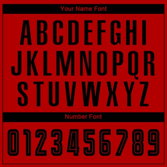 Sublimatie Rood Custom Jersey Zwart Voetbaluniform Sublimatie Rood Custom Jersey Zwart Voetbaluniform