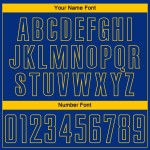 Royal Custom Fade Sublimatie Mode Geel Jersey Pinstripe Uniform Voetbal Royal Custom Fade Sublimatie Mode Geel Jersey Pinstripe Uniform Voetbal