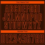 Voetbalshirt Oranje Sublimatie Uniform Aangepast Bruin