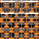 Voetbalshirt Bay Geometrisch Aangepast Zwart Uniform Vormen Oranje-Wit Sublimatie