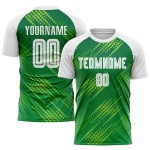 Sublimatie Neon Voetbaluniform Wit-Kelly Jersey Aangepast Groen Groen Sublimatie Neon Voetbaluniform Wit-Kelly Jersey Aangepast Groen Groen