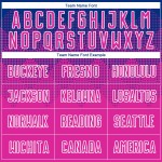 Diep roze-wit uniform Koninklijk shirt op maat gemaakt voetbal sublimatie Diep roze-wit uniform Koninklijk shirt op maat gemaakt voetbal sublimatie