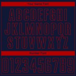 Marineblauw aangepast uniform shirt rood sublimatie voetbal Marineblauw aangepast uniform shirt rood sublimatie voetbal