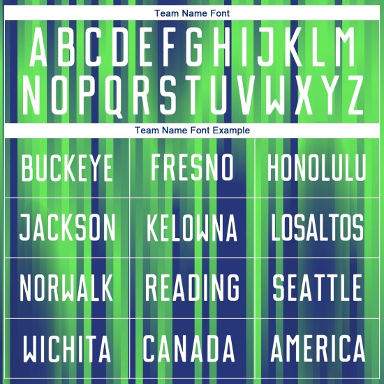 Groen Neon Aangepast Wit-Koninklijk Sublimatie Uniform Jersey Voetbal Groen Neon Aangepast Wit-Koninklijk Sublimatie Uniform Jersey Voetbal