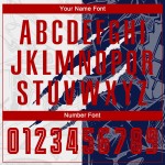 Rood-marineblauw shirt sublimatie graffiti patroon aangepast kras uniform voetbal