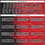 Sublimatie Zwart-Wit Gradiënt Jersey Voetbal Rood Aangepast Uniform Pijl Sublimatie Zwart-Wit Gradiënt Jersey Voetbal Rood Aangepast Uniform Pijl