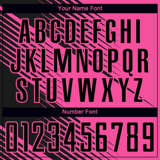 Voetbalshirt op maat met sublimatielijn, zwart en roze uniform