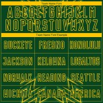 Geel Vormen Jersey Groen Geometrisch Uniform Aangepaste Voetbal Sublimatie Geel Vormen Jersey Groen Geometrisch Uniform Aangepaste Voetbal Sublimatie