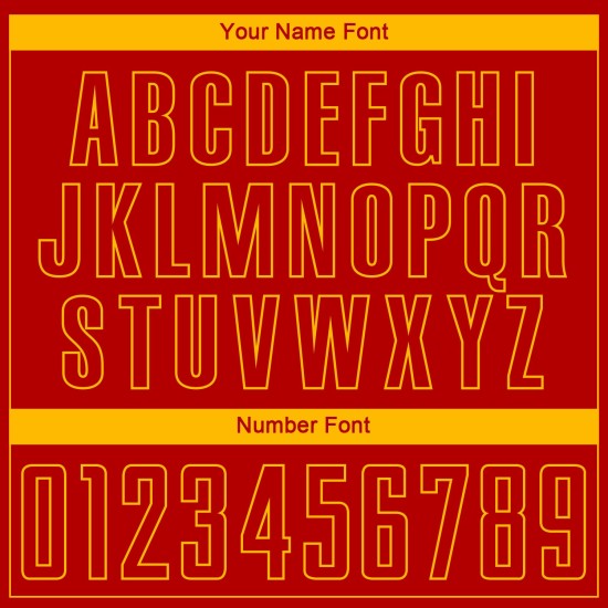 Aangepast shirt met gouden uniform en rode voetbalsublimatie Aangepast shirt met gouden uniform en rode voetbalsublimatie