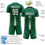 Kelly Green Wit-Zwart Aangepaste Vormen Pijl Jersey Voetbaluniform Sublimatie Kelly Green Wit-Zwart Aangepaste Vormen Pijl Jersey Voetbaluniform Sublimatie