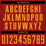 Aangepast voetbaluniform Rood shirt Sublimatie Goud Aangepast voetbaluniform Rood shirt Sublimatie Goud