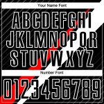 Aangepast rood-wit shirt met zwarte voetballijnen, uniform sublimatie diagonaal Aangepast rood-wit shirt met zwarte voetballijnen, uniform sublimatie diagonaal