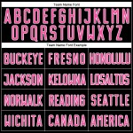 Mode roze-wit voetbal split shirt sublimatie zwart uniform op maat