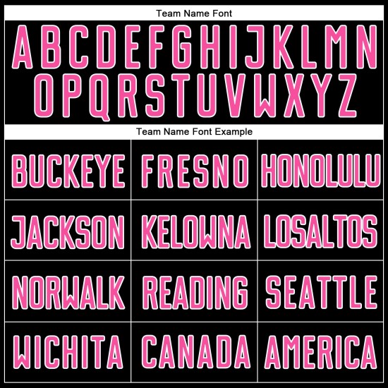 Mode roze-wit voetbal split shirt sublimatie zwart uniform op maat