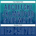 Marineblauw sublimatie voetbal US Custom blauw-wit shirt teal uniform