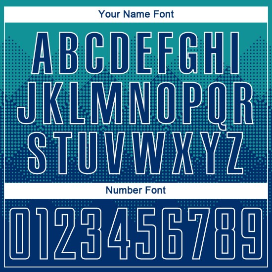 Marineblauw sublimatie voetbal US Custom blauw-wit shirt teal uniform