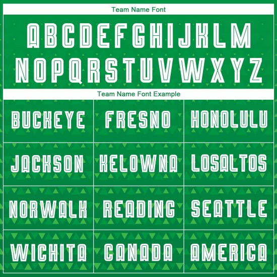 Wit aangepast groen uniform Kelly voetbal sublimatie shirt