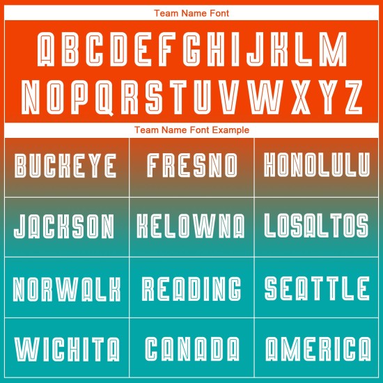 Sublimatie Oranje Fade Wit-Aqua Mode Voetbal Mouw Uniform Jersey Aangepast Lang Sublimatie Oranje Fade Wit-Aqua Mode Voetbal Mouw Uniform Jersey Aangepast Lang