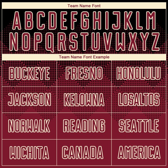 Aangepast sublimatie-uniform in zwart-karmozijnrood-crème voetbalshirt Aangepast sublimatie-uniform in zwart-karmozijnrood-crème voetbalshirt