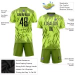 Jersey Groen Zwart-Olijf Custom Neon Voetbaluniform Sublimatie Jersey Groen Zwart-Olijf Custom Neon Voetbaluniform Sublimatie