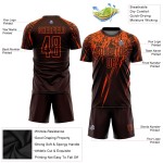 Voetbalshirt Oranje Sublimatie Uniform Aangepast Bruin