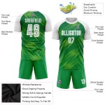 Sublimatie Neon Voetbaluniform Wit-Kelly Jersey Aangepast Groen Groen Sublimatie Neon Voetbaluniform Wit-Kelly Jersey Aangepast Groen Groen